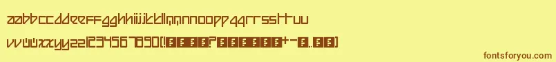 Beijing Font – Brown Fonts on Yellow Background