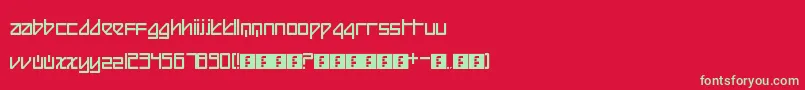 Beijing Font – Green Fonts on Red Background