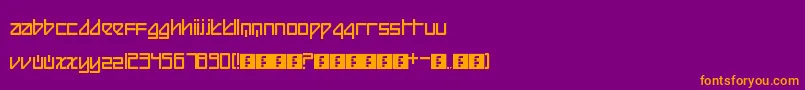 Beijing Font – Orange Fonts on Purple Background