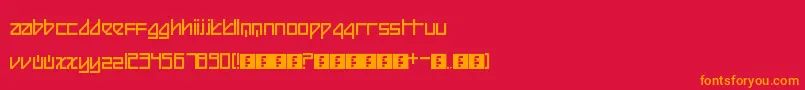 Шрифт Beijing – оранжевые шрифты на красном фоне