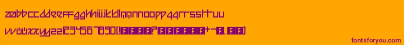 Beijing Font – Purple Fonts on Orange Background