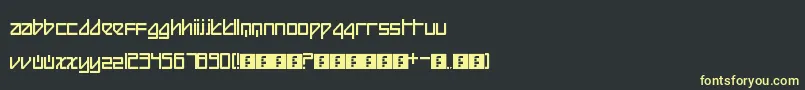 フォントBeijing – 黒い背景に黄色の文字