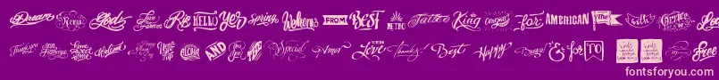 More about Words Font Words Font – Pink Fonts on Purple Background