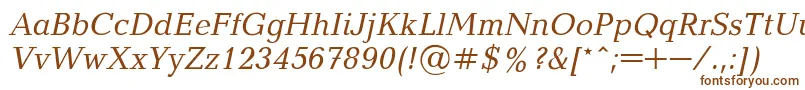 BalticaItalic Font – Brown Fonts on White Background