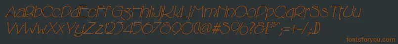 fuente CricketItalic – Fuentes Marrones Sobre Fondo Negro