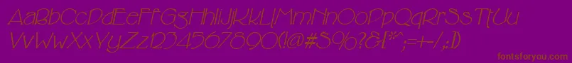 CricketItalic Font – Brown Fonts on Purple Background