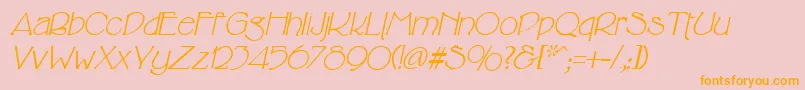 CricketItalic Font – Orange Fonts on Pink Background