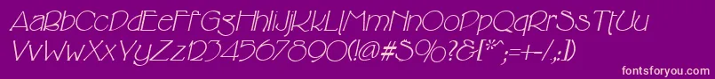 CricketItalic Font – Pink Fonts on Purple Background