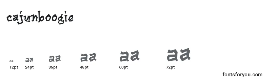 Cajunboogie Font Sizes