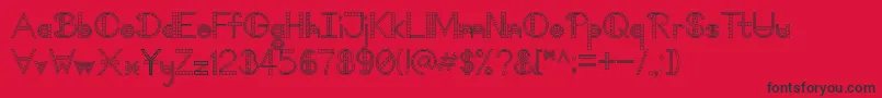 TooDamnFancyV1.1 Font – Black Fonts on Red Background
