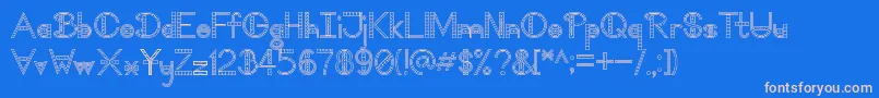 TooDamnFancyV1.1フォントについての詳細 フォントTooDamnFancyV1.1 – ピンクの文字、青い背景