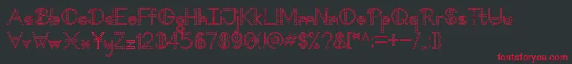 TooDamnFancyV1.1 Font – Red Fonts on Black Background