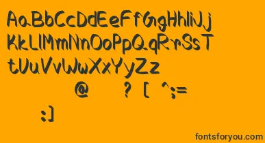 Crocus font – Black Fonts On Orange Background