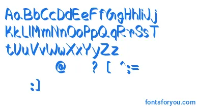 Crocus font – Blue Fonts On White Background