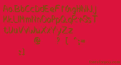 Crocus font – Brown Fonts On Red Background
