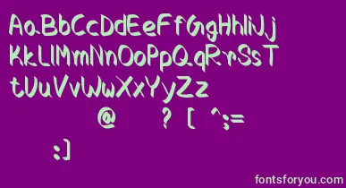 Crocus font – Green Fonts On Purple Background