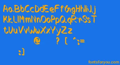 Crocus font – Orange Fonts On Blue Background