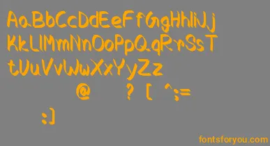Crocus font – Orange Fonts On Gray Background