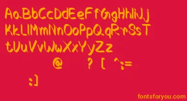 Crocus font – Orange Fonts On Red Background