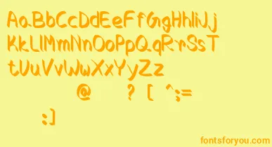 Crocus font – Orange Fonts On Yellow Background
