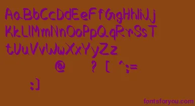 Crocus font – Purple Fonts On Brown Background