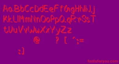 Crocus font – Red Fonts On Purple Background