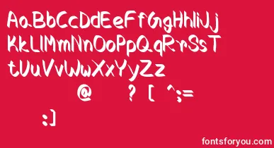 Crocus font – White Fonts On Red Background