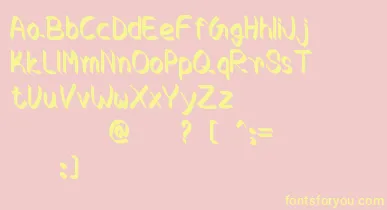 Crocus font – Yellow Fonts On Pink Background