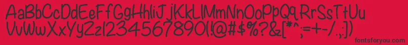 Kbwritersblock Font – Black Fonts on Red Background