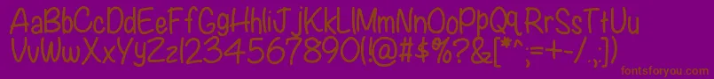 Kbwritersblock Font – Brown Fonts on Purple Background