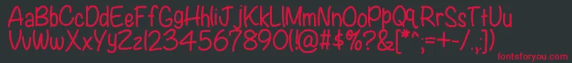 Kbwritersblock Font – Red Fonts on Black Background