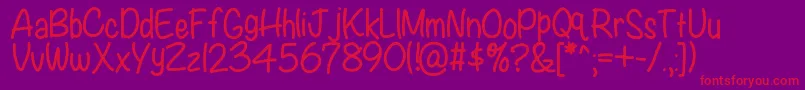Kbwritersblock Font – Red Fonts on Purple Background