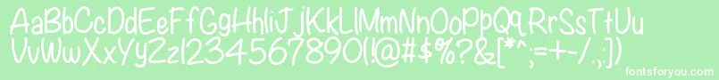 Kbwritersblock Font – White Fonts on Green Background