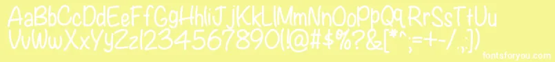 fuente Kbwritersblock – Fuentes Blancas Sobre Fondo Amarillo