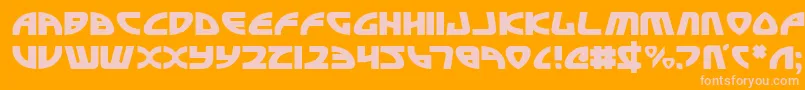 Officerv2 Font – Pink Fonts on Orange Background