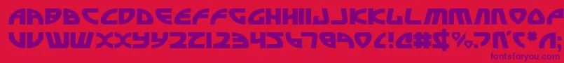 Officerv2 Font – Purple Fonts on Red Background