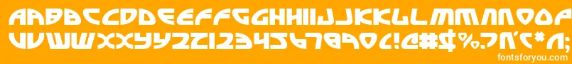 Шрифт Officerv2 – белые шрифты на оранжевом фоне