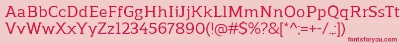 ReganslabMedium Font – Red Fonts on Pink Background