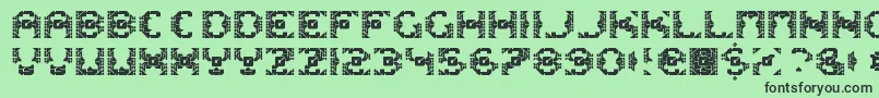 DazzleshipsRegular Font – Black Fonts on Green Background