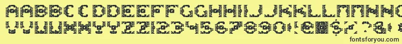 DazzleshipsRegular Font – Black Fonts on Yellow Background