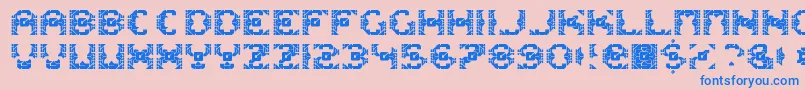 DazzleshipsRegular Font – Blue Fonts on Pink Background