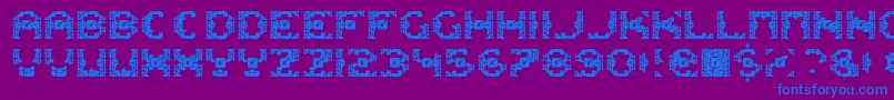 DazzleshipsRegular Font – Blue Fonts on Purple Background