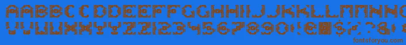 DazzleshipsRegular Font – Brown Fonts on Blue Background