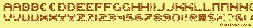 DazzleshipsRegular Font – Brown Fonts on Yellow Background