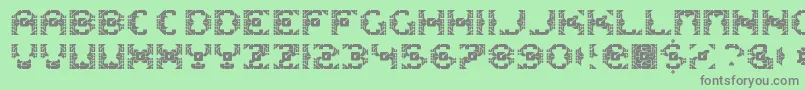 DazzleshipsRegular Font – Gray Fonts on Green Background