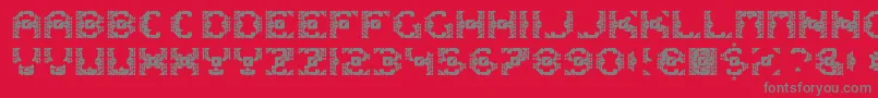 DazzleshipsRegular Font – Gray Fonts on Red Background