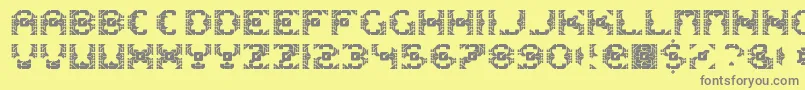 DazzleshipsRegular Font – Gray Fonts on Yellow Background