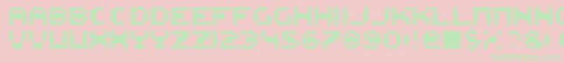 フォントDazzleshipsRegular – ピンクの背景に緑の文字