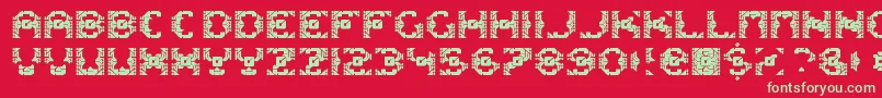 DazzleshipsRegular Font – Green Fonts on Red Background