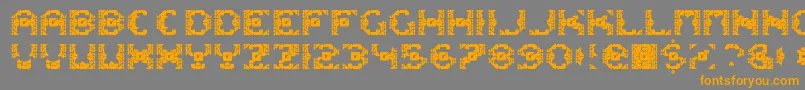 DazzleshipsRegular Font – Orange Fonts on Gray Background